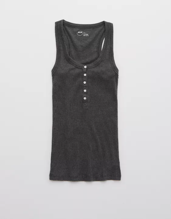 Aerie No BS Henley Tank Top 3 Aerie No BS Henley Tank Top - Image 3