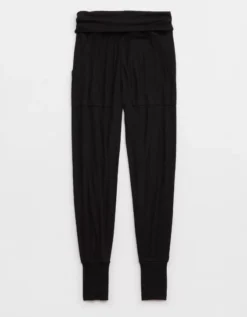 Aerie Real Soft® Ribbed Foldover Jogger -Outlet Aerie Chic Store 0496 1309 073 f