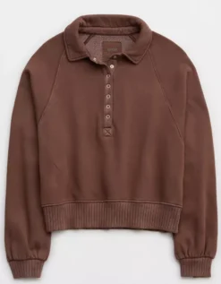 Aerie Quarter Snap Sweatshirt -Outlet Aerie Chic Store 0743 3224 297 f