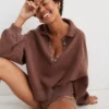 Aerie Quarter Snap Sweatshirt