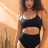 Aerie Seamed Cut Out One Piece Swimsuit