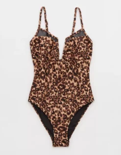 Aerie Leopard V Wire Bandeau Bikini Top -Outlet Aerie Chic Store 0751 4661 158 f