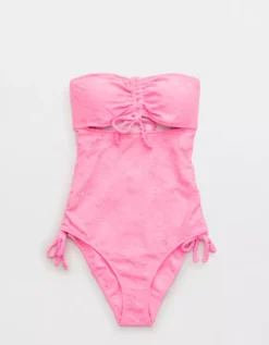 Aerie Lace Cut Out Strapless One Piece Swimsuit -Outlet Aerie Chic Store 0751 4883 674 f