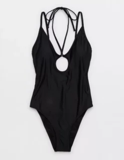Aerie Keyhole Halter One Piece Swimsuit -Outlet Aerie Chic Store 0751 5016 073 f