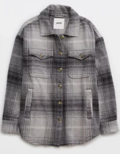 Aerie Woven Shacket -Outlet Aerie Chic Store 0783 3197 046 f