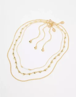 Aerie Dainty Heart And Pearl Necklace Pack