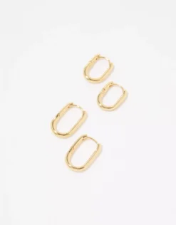 Aerie Chunky Paperclip Hoop Earring Pack