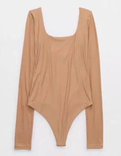 Aerie SMOOTHEZ Long Sleeve Bodysuit -Outlet Aerie Chic Store 1695 3796 158 f