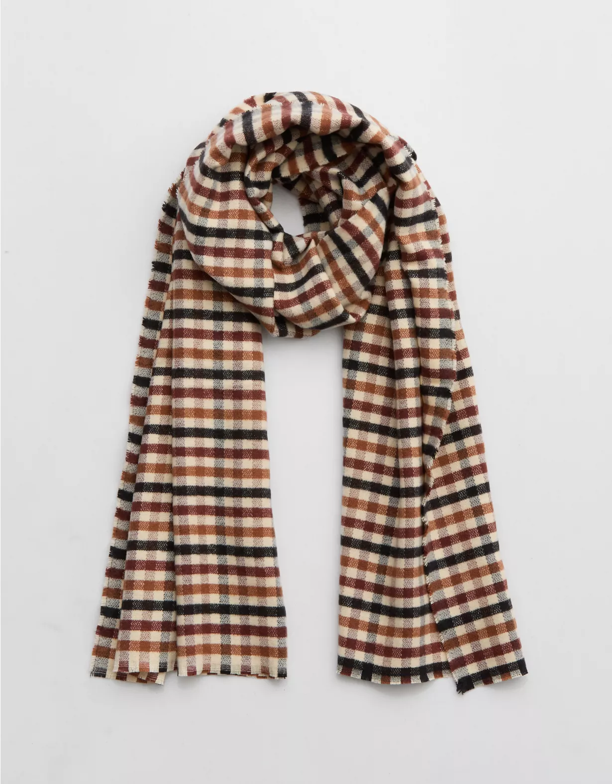 Aerie Lightweight Plaid Scarf 1 Aerie Lightweight Plaid Scarf