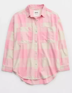 Aerie Anytime Fave Flannel Shirt -Outlet Aerie Chic Store 1783 3200 169 f