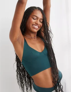 Aerie SMOOTHEZ Shine Corset Bra Top