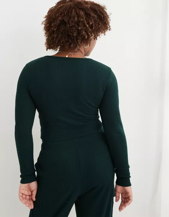 Aerie Waffle Wrap Top 3 Aerie Waffle Wrap Top - Image 3