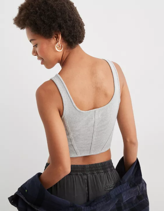 Aerie Sweater Corset Tank Top 2 Aerie Sweater Corset Tank Top - Image 2