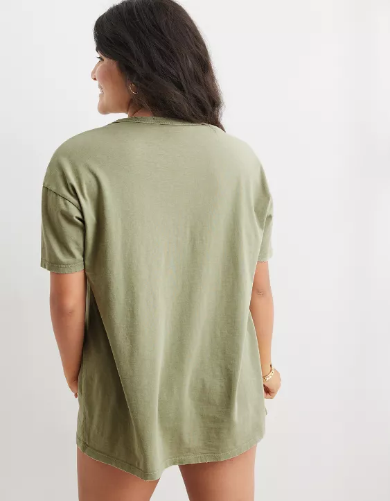 Aerie Distressed Basic Boyfriend T-Shirt 2 Aerie Distressed Basic Boyfriend T-Shirt - Image 2
