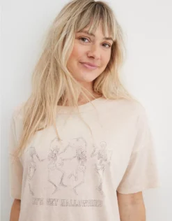 Aerie Crewneck Graphic Oversized Boyfriend T-Shirt