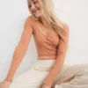 Aerie Ribbed Scoop Neck Bodysuit