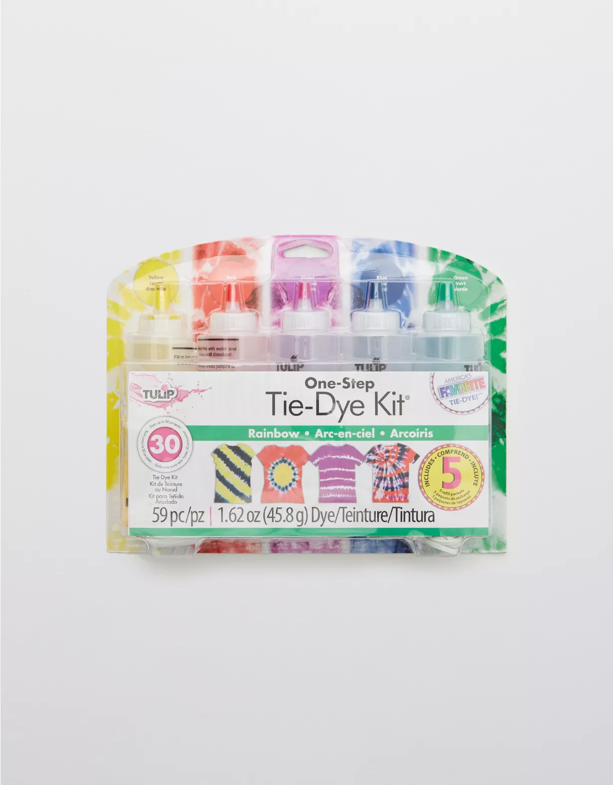 Aerie Tulip One-Step Tie Dye Five Color Kit - Rainbow 1 Aerie Tulip One-Step Tie Dye Five Color Kit - Rainbow