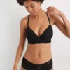 Aerie Show Off Plunge Push Up Eyelash Lace Bra