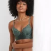 Aerie Show Off Plunge Push Up Rooftop Garden Lace Bra